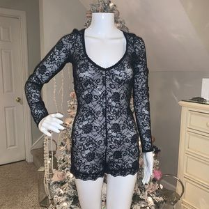 Black lace romper